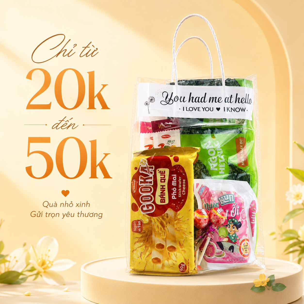 Túi quà bánh kẹo tự chọn 20K – 50K Bibica — Châu Ngọc Khang