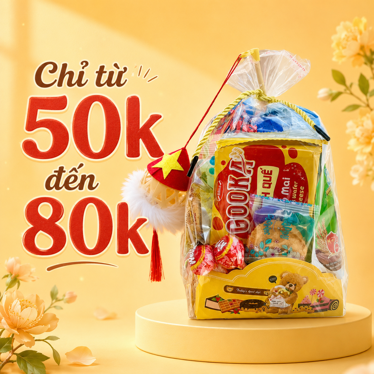 Túi quà bánh kẹo tự chọn 50K – 80K Bibica — Châu Ngọc Khang